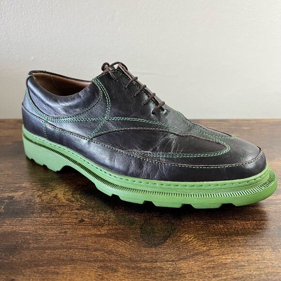 Michael Toschi GX Golf Shoes 7 Mens Black Green Leather Luxury Outdoor Sport